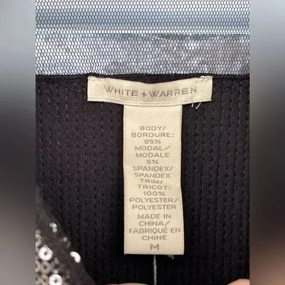 White + Warren Sequin dress size medium - Picture 3 of 10